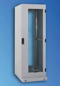 MIR20320 Knürr Miracel 19 Server Rack Width 700, front glass door Front door with single safety glass panel and opening for air intake Prepared for side cable management with asymmetric layout of the