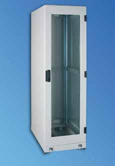 MIR20262 Knürr Miracel 19 Server Rack Width 600, mobile, glass front door With fixed 19 installation on the front and rear for components in accordance with IEC297-3 Prepared for mounting trade
