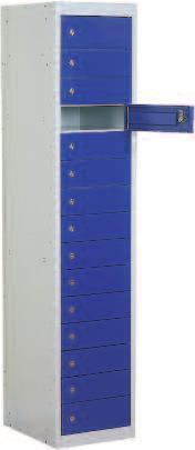 l Laptop lockers are available with optional hardwiring for power and networking, allowing computers to be recharged while