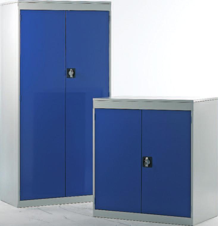 Standard Cupboards A versatile and robust range of steel cupboards providing secure storage in the workplace.
