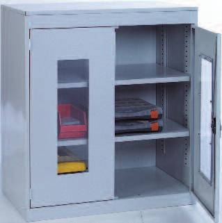 Based on the standard all-steel cupboards, with the addition of toughened polycarbonate view panels set within a steel door which has an all-round