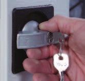 Handle designed for easier operation, allows door closing