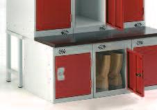 or mm Full height lockers with Sixto lockers for