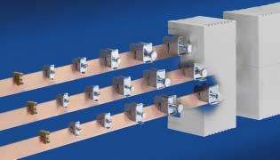 Rittal RiLine60 busbar systems 800/1600 A (60 ) Connection clamps/system covers 1 3 2 B 1 Conductor connection clamps B H 22 For bar thickness Connection of round conductors 1) 2 Clamping area for