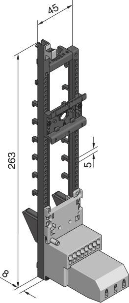 640 Support frame for OM and OT adaptors/supports For use as a spare or for the configuration of replacement assemblies. PA 6.6 For adaptor width 45 For design Width (B) Length (L) Packs of Model No.