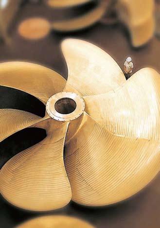 HYUNDAI PROPELLER Propeller shop HHI produces a wide variety of marine propellers.