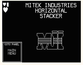 Software Operation Software Screens Figure 5-5: Touch Screen The MiTek equipment Logo screen (touch screen) is the first screen displayed when the system is started up.