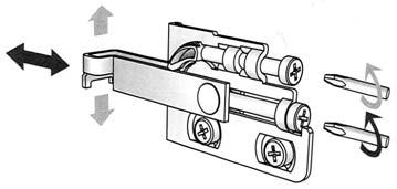 Cabinet hanger screw-on version 1 mm 17 mm