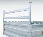 galvanised front and sidewall gallery for securing the load with precisely