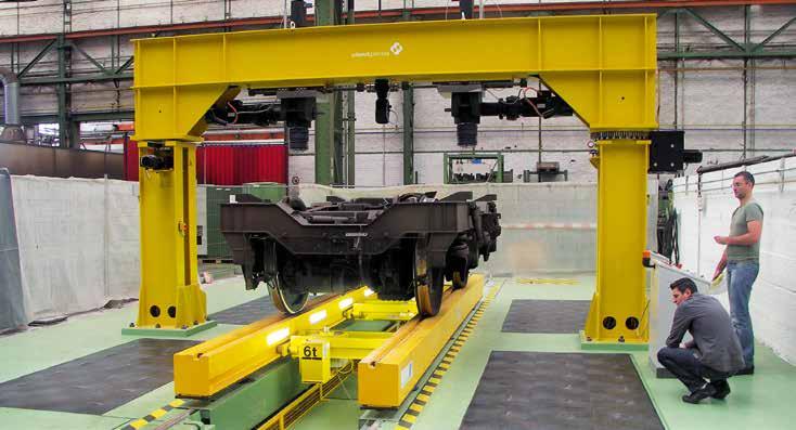 MULTIRAIL BogieLoad eco Two in one: the innovative solution for maintenance and assembly DB vehicle maintenance, Dessau plant Integration stand and load testing in one go.