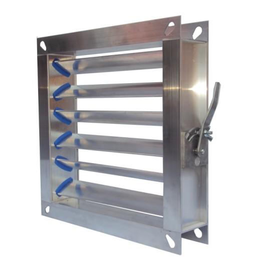 FLANGED TYPE A Drive Operation Options Features: Model: Type A - Multi-Leaf Volume Control Damper. Duct Suitability: Rectangular & Square Ducts. Duct Connection Type: Flanged 35mm Flange.