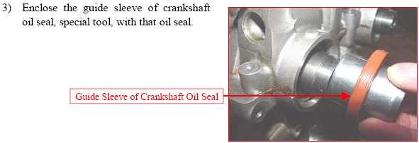 Fig. 101 4) Press the oil seal into oil seal seat ring and knock it to right position with hammer. Fig. 102 5. Replacement of oil pump 5.