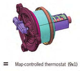 The mapcontrolled thermostat can be energised via the DME control unit.