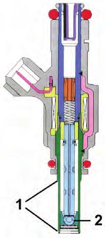volume. Different EV6 fuel injectors with four spray holes were used for the Cayenne V8 MPI engines.
