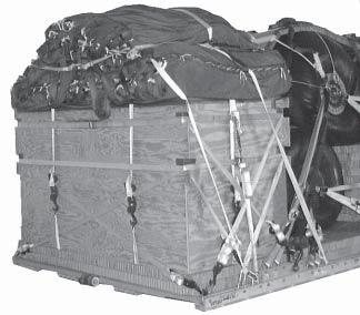 FM 4-0.05/TO 3C7--9 PREPARING AND STOWING CARGO PARACHUTES 4-30. Prepare and stow five G- cargo parachutes as shown in Figure 4-5.