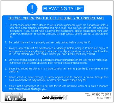 THE LIFT AS POSSIBLE AND AT EYE LEVEL (APPROX.