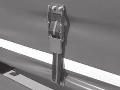 Services Tarpaulin locking gearbox Check straps for cracks. Replace straps if cracked. Open and close tarpaulin tighteners. The tarpaulin tighteners must close reliably and remain closed.