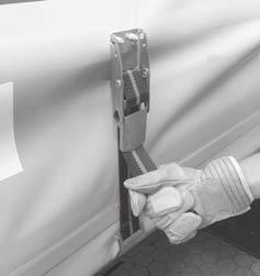 Tarpaulin tightener General According to requirements, three different tarpaulin tighteners are installed in Schmitz Cargobull curtainsider semitrailers: Standard tarpaulin tightener, Direct clamp DB
