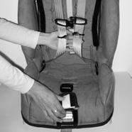 2 & 3) 2 3 Confirm harness clip and buckle are properly fastened by gently tugging on each. 6.