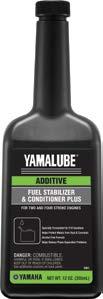 The Yamalube Care Products line includes formulations that help combat the potential harmful sideeffects of E-10 fuels, ensuring high performance, lower ownership costs and a long life for your