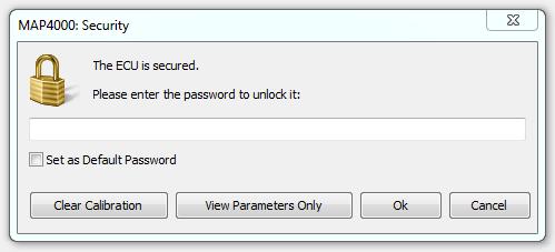 As the password is unknown click Clear Calibration.