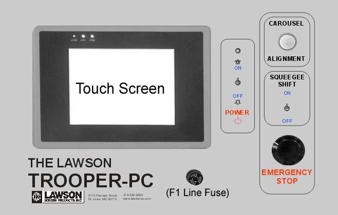 Control Panel Operation: The main control panel of the Trooper PC is a menu driven touch screen interface with plain language programming.
