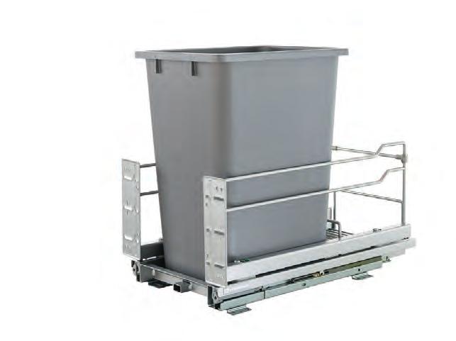 WASTE BIN PULL-OUT WE HAVE REINVENTED THE WASTE BIN ALL ADVANTAGES AT HAND: THE INGENIOUSLY SIMPLE CONSTRUCTION OF OUR PULL-OUT WASTE BIN PROVES ITS INCOMPARABLE FLEXIBILITY DURING