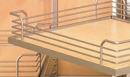 ARENA Champagne offers far more than elegant wood trays with premium steel rails.