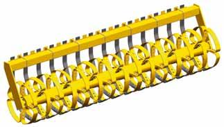 Knife ring roller This 23.62" / 600 mm diameter roller is equipped with wedge-shaped rings for increased crumbling and compression.