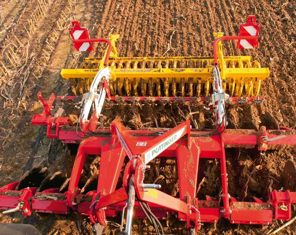 TERRADISC Rigid-framed compact disc harrows The open frame construction provides the driver with an excellent view of the front and rear harrow disc gangs.