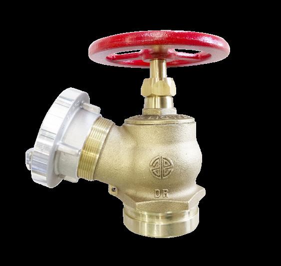 2 BIC x 80 Roll Groove Hydrant Valve - Multi Position Bi Standard 80mm Roll Groove - 65 BSP Female Instantaneous Handwheel: Cast Iron, Painted Painted AS2419.