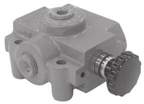 SGLE SELECTOR VLVE MODEL SS SELECTOR SYMOL The PRCE valve model SS is a manual 3-way 2 position selector valve. This valve will allow one pump source to supply two circuits.