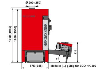 TECHNICAL DATA Eco-HK 150-225 Stoker auger length 01/16 / Printing errors and technical changes reserved Numbers in brackets for Eco-HK 200 & 225