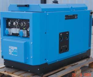 MPM 5/225 SS-DR/EL Stepless Current Control New Diesel Engine Driven Welder/Generator Delivers 225 A of DC weld output Three phase and Single phase auxiliary power available Super Silenced model