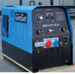 MPM 8/270 I-EL/H Petrol Engine Driven Welder/Generator Delivers 270 A of DC weld output Three phase and Single phase auxiliary power available Processes: STICK / SCRATCH TIG Low fuel level warning