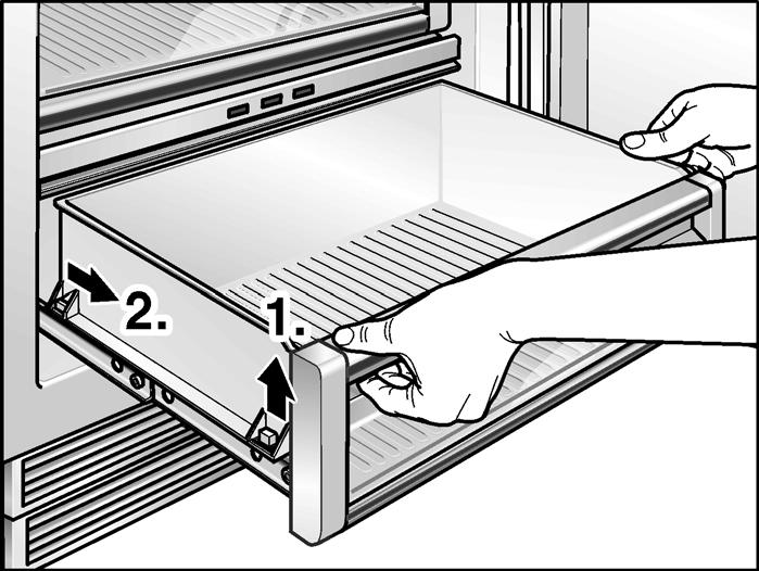 Ceaning the chier section drawer fiter Cean the fiter on the chier section drawer as foows: Remove the chier