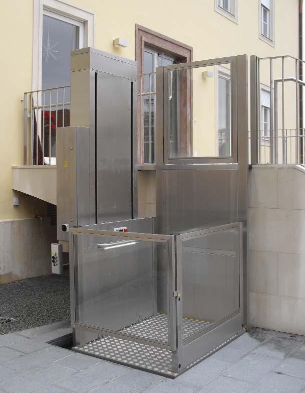ALPIN Vertical platform lifts ALPIN Stainless steel execution as an option The vertical platformlift for lifting heights up to 4000mm The Alpin Z300 vertical platform lift is an economic and
