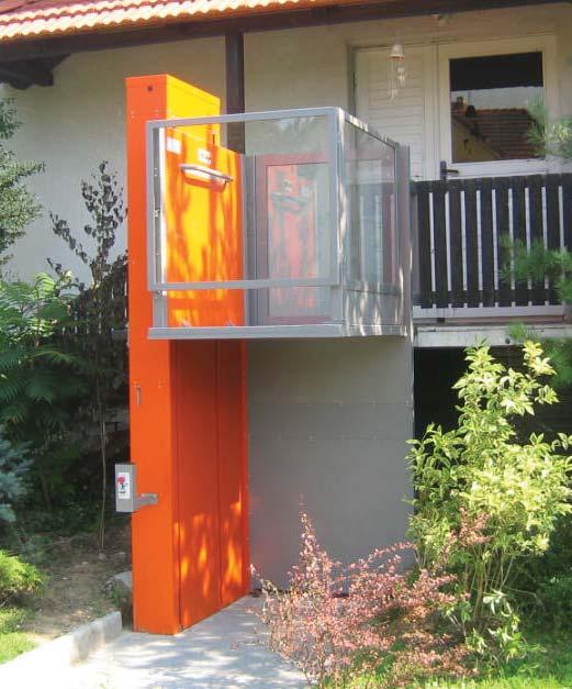 Upper gate can be manual or automatic Drive tower in special colour Shaft enclosure as an option