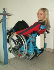 he users wheelchair needs a small adapation to the frame of the wheelchair.