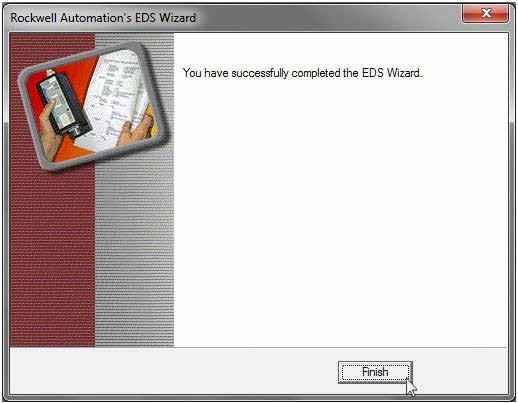 7.1.5 If the installation completed successfully, the EDS File installation test
