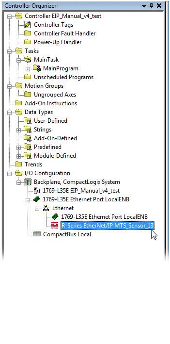 section 6.1.3. 7.3.1 Open the RSLogix 500 software interface. 7.3.2 Open the controllers directory tree.
