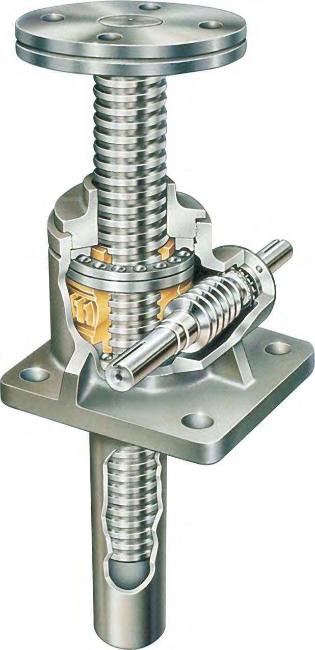 Features Positive, mechanical positioning Uniform lifting speed Multiple arrangements Anti-backlash (optional) Machine Screw Top Plate - Must be bolted to lifting member to prevent rotation except