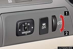 Instrument Panel Light Control 1 2 To brighten: turn the knob upward. To dim: turn the knob downward.