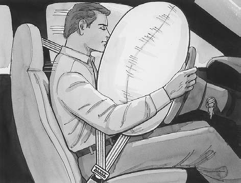 {CAUTION: Anyone who is up against, or very close to, any air bag when it inflates can be seriously injured or killed.