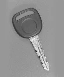 This vehicle has one double-sided key for the ignition, tailgate and door locks. It will fit with either side up.