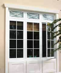 238 casement window Industry leading casement with design pressures up to +110/-195 PSF, Ogee glazing beads and muntins, standard stainless steel package, multipoint locks and matching sightlines to