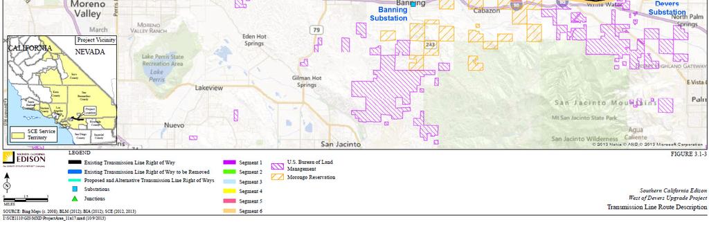 Devers-El Casco, El Casco-San Bernardino, and portions of San Bernardino-Vista and San Bernardino-Etiwanda Other: Upgrade