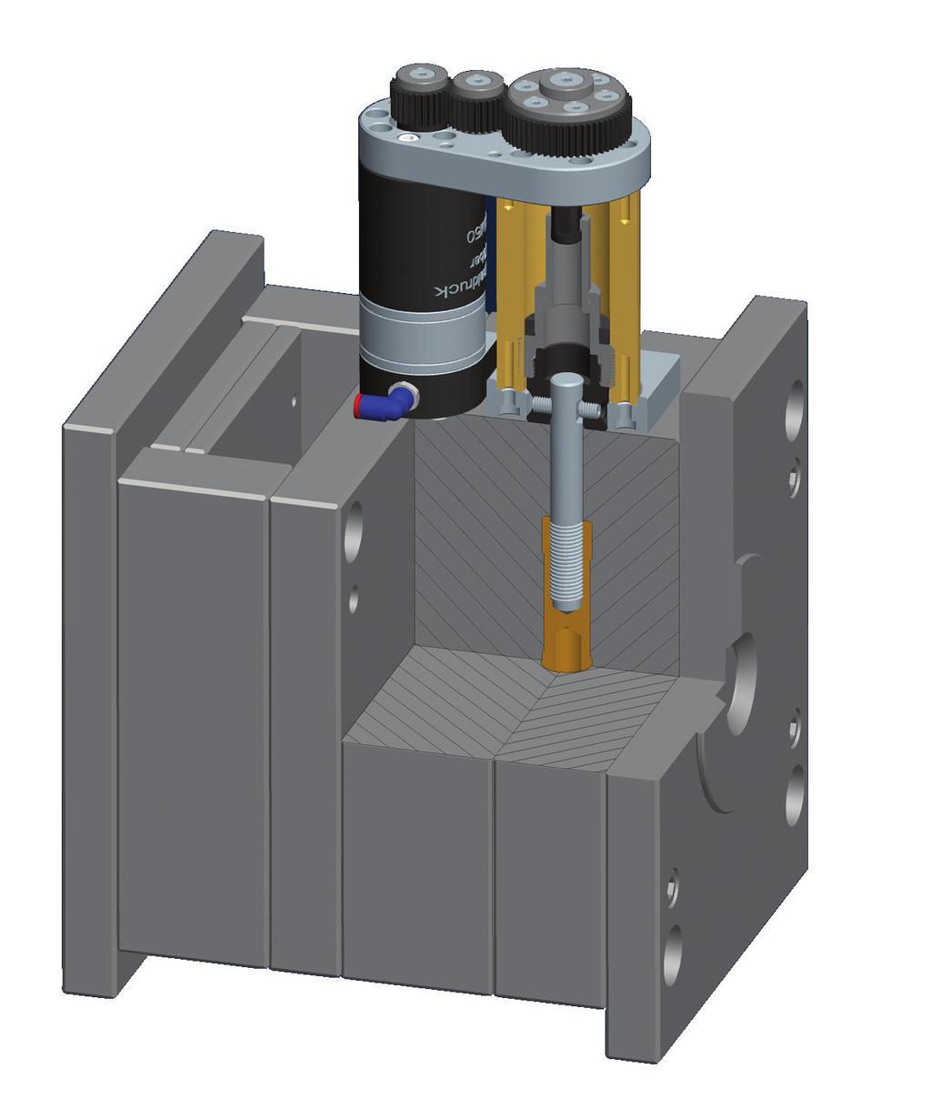 The Threadformer Features and Specifications Powerful Hydraulic Motor Precision Core stopping Compact and sturdy design Unscrews 70 mm MADE IN THE USA Complete single unit Threadformer installation.