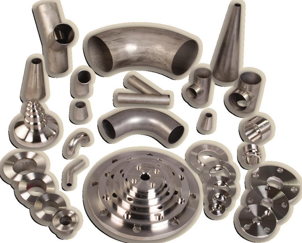 returns, sweeps and weld caps material: 304 and 316L stainless steel finish: mechanical