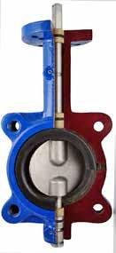 21 Butterfly Valve Maximum Wor Pressure 285 PSI BFW & BFL SERIES Body Disc Shaft Bushg Seat/Ler Materials Ductile Iron Cast Iron* Carbon Steel* Staless Steel* Ductile Iron Nickel Plated 316 Staless